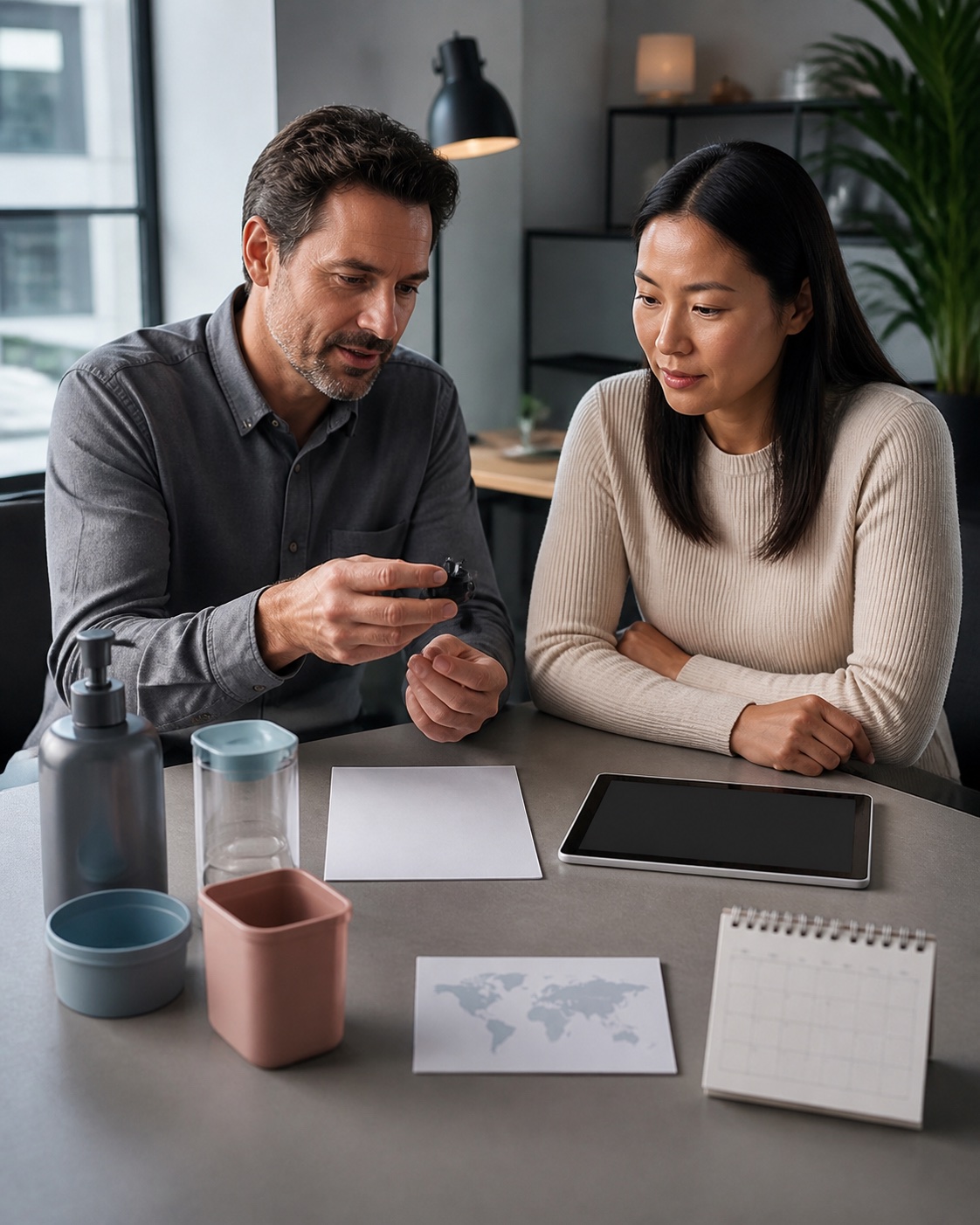 Design handoff and project requirements being reviewed